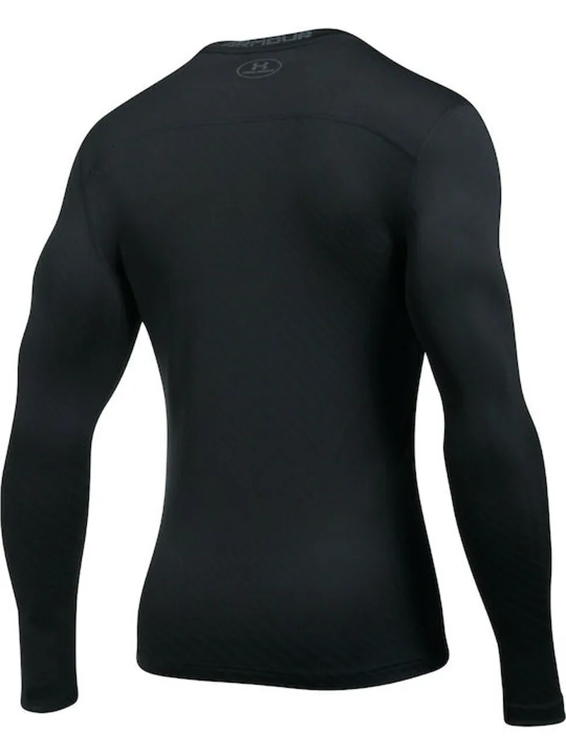 Under Armour Men's ColdGear Jacquard Compression Crew Black-1